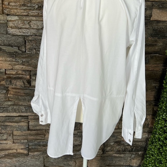 Calvin Klein White Casual Button Down Shirt with Textured Fabric - Picture 7 of 10